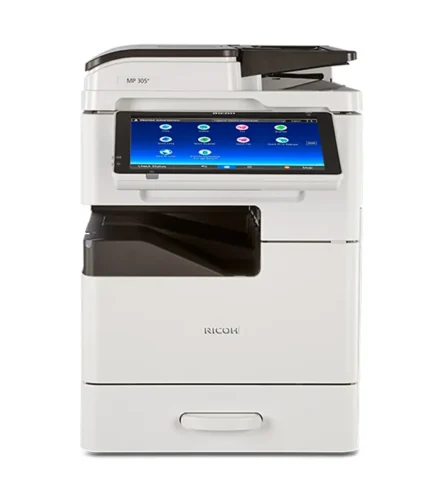 Impressora Ricoh MP 305, multifuncional monocromática para impressão e digitalização em P&B.