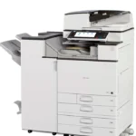 Multifuncional Ricoh MPC5503 Colorida — Impressão papel adesivo metálico de alto brilho; impressora para papel metálico