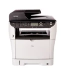 Impressora multifuncional Ricoh SP 3510sf preto e branco com funções de impressão, cópia, fax e digitalização para escritório