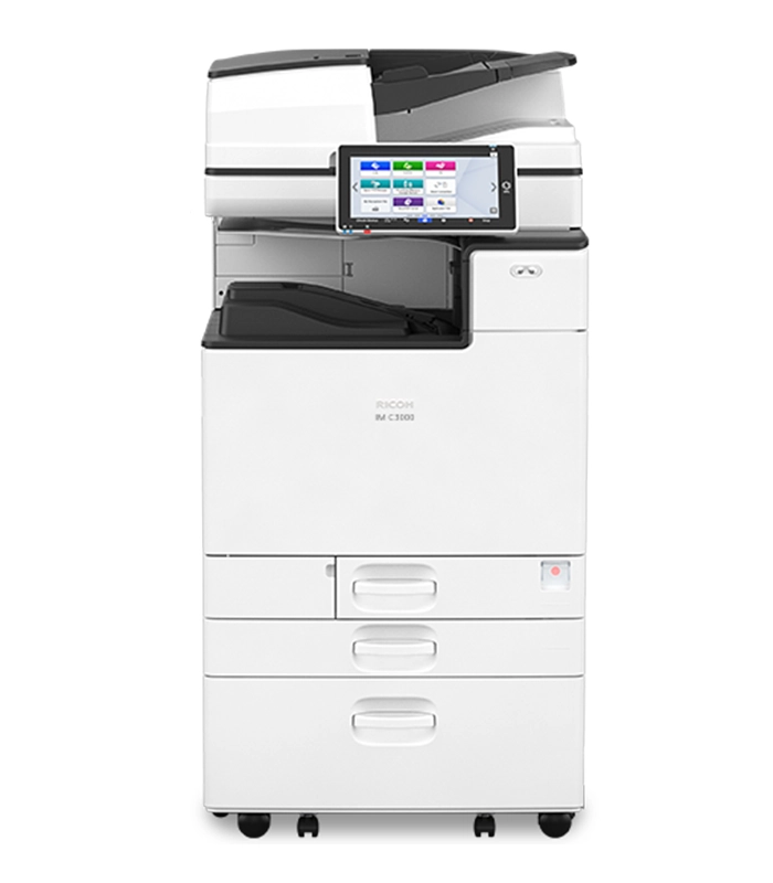 Ricoh C4500 para panfletos e materiais promocionais Impressora Ricoh IM C4500 para panfletos A3 e materiais promocionais coloridos