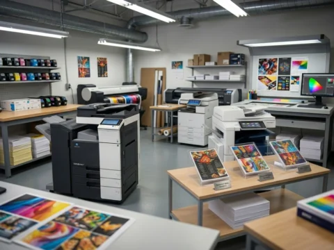 Impressoras boas para papel 300g em ambiente de gráfica rápida